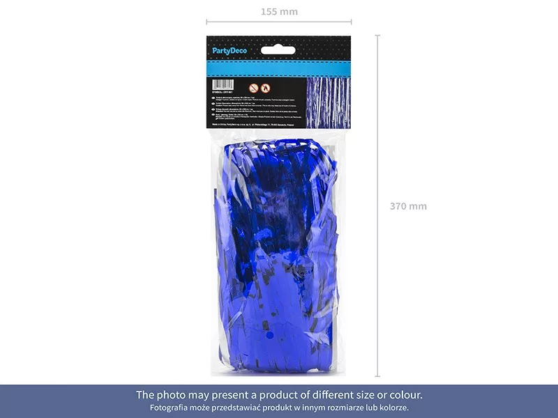 Tendina a fili blu elettrico 90cm x 2,5m