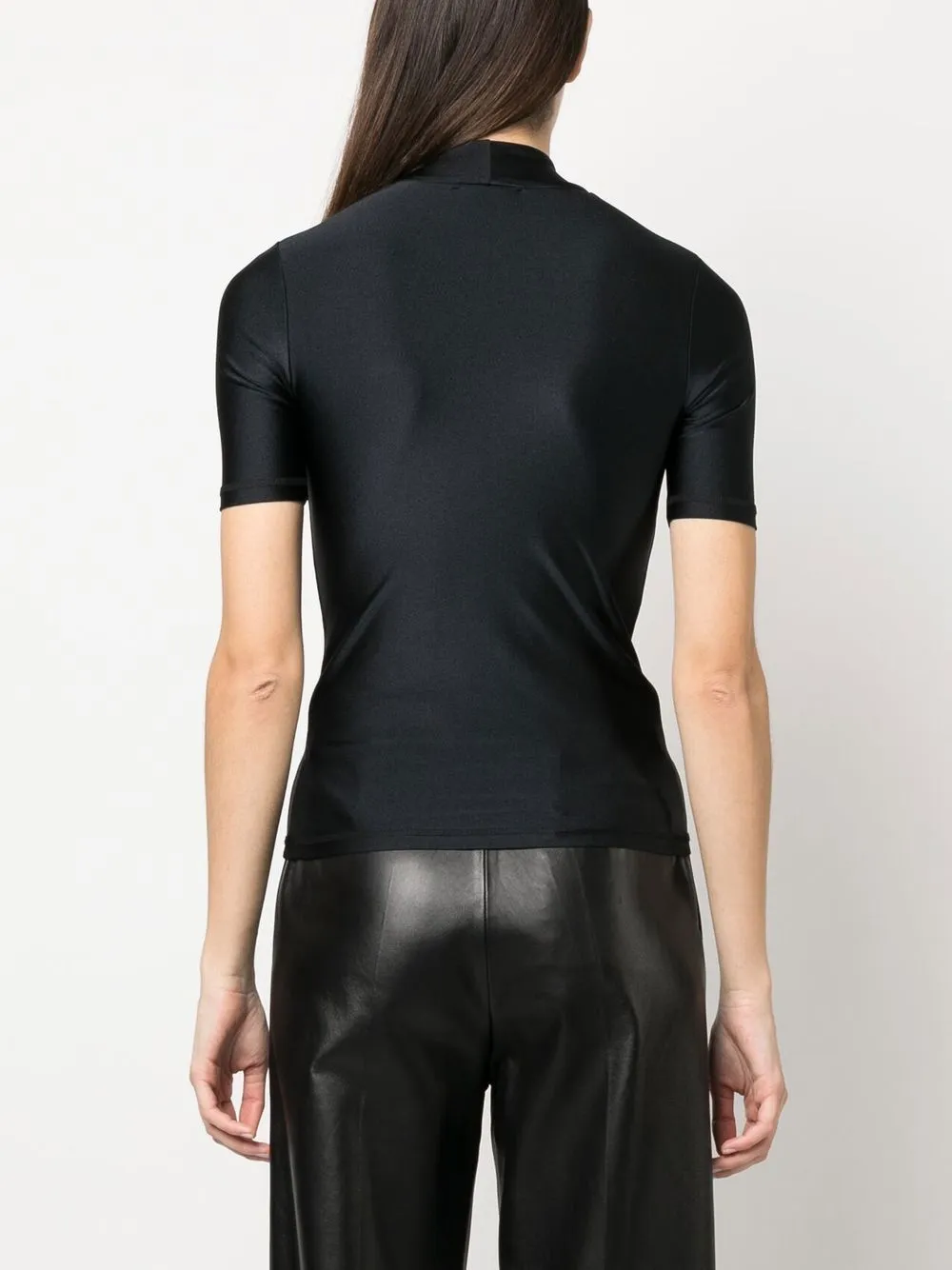 Top con logo a collo alto - donna