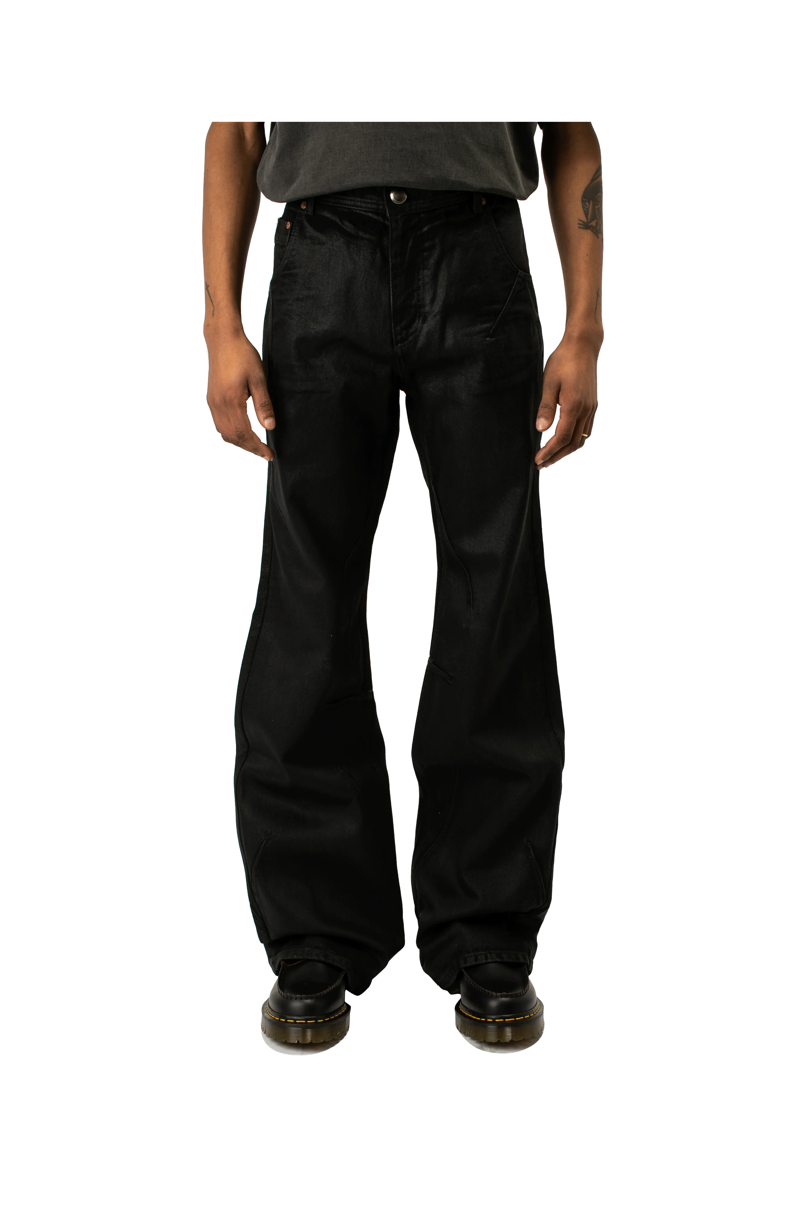 Tripot Coated Flare Jeans