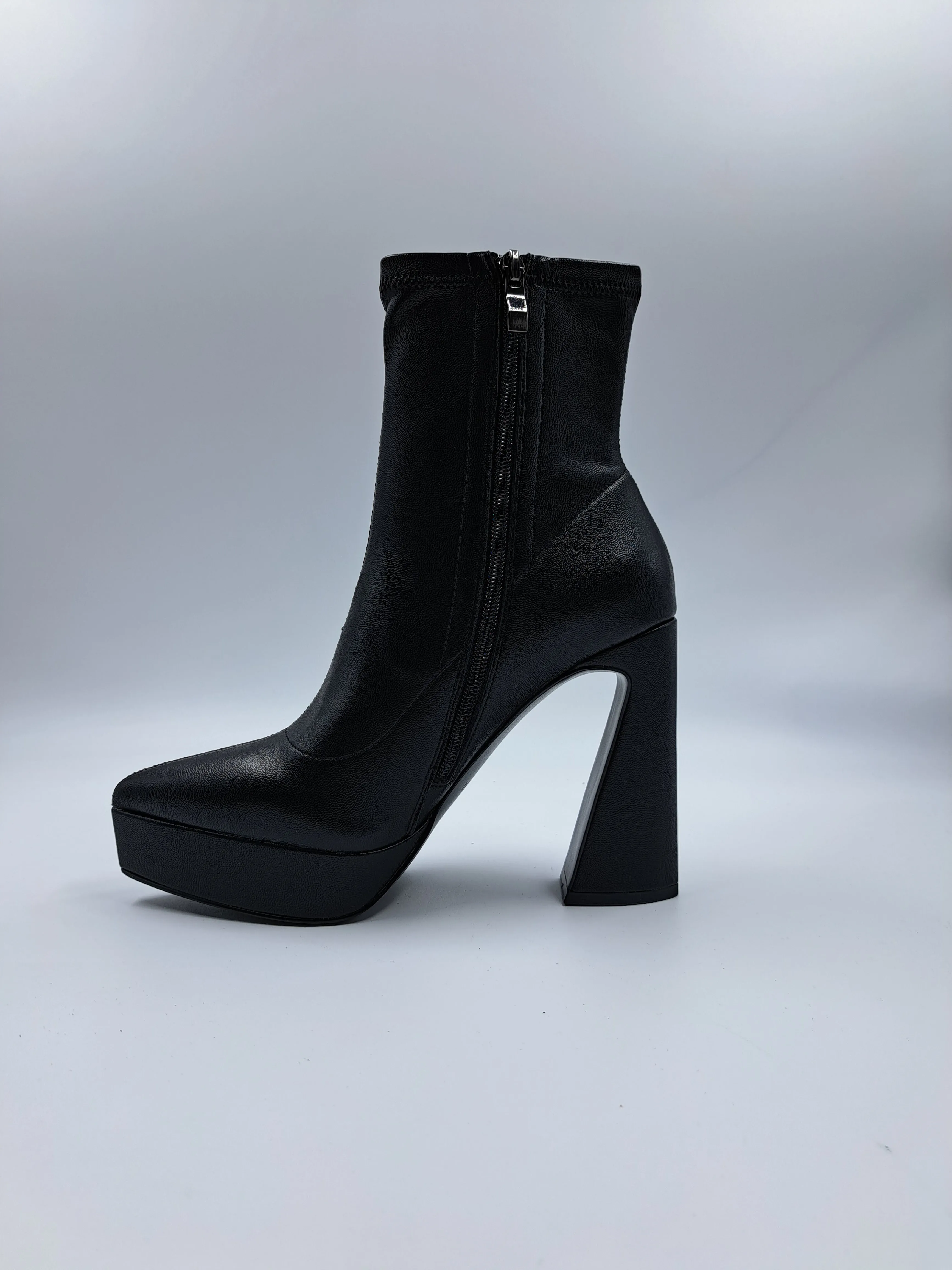 TRONCHETTI PELLE NERO PLATFORM