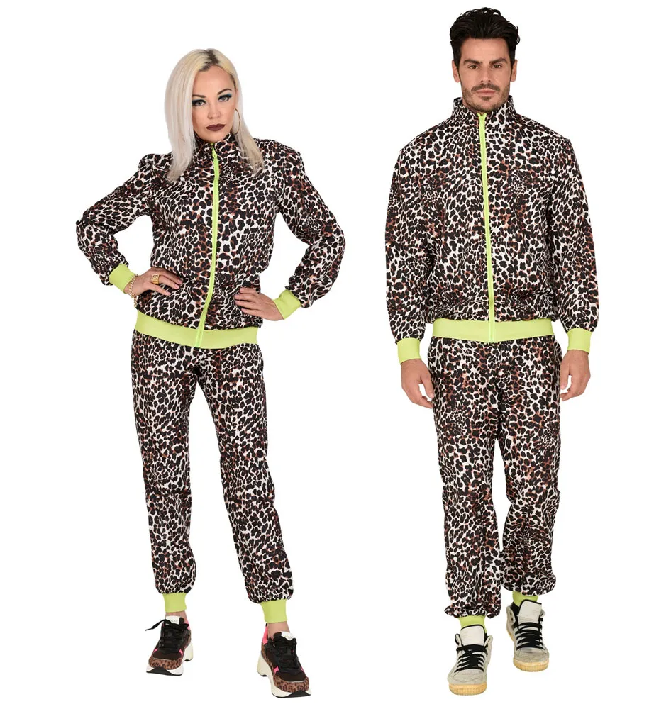 Tuta leopardata anni '80 unisex
