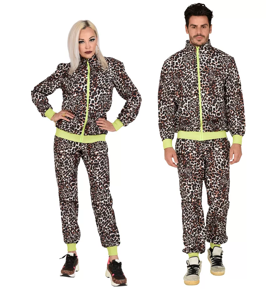 Tuta leopardata anni '80 unisex