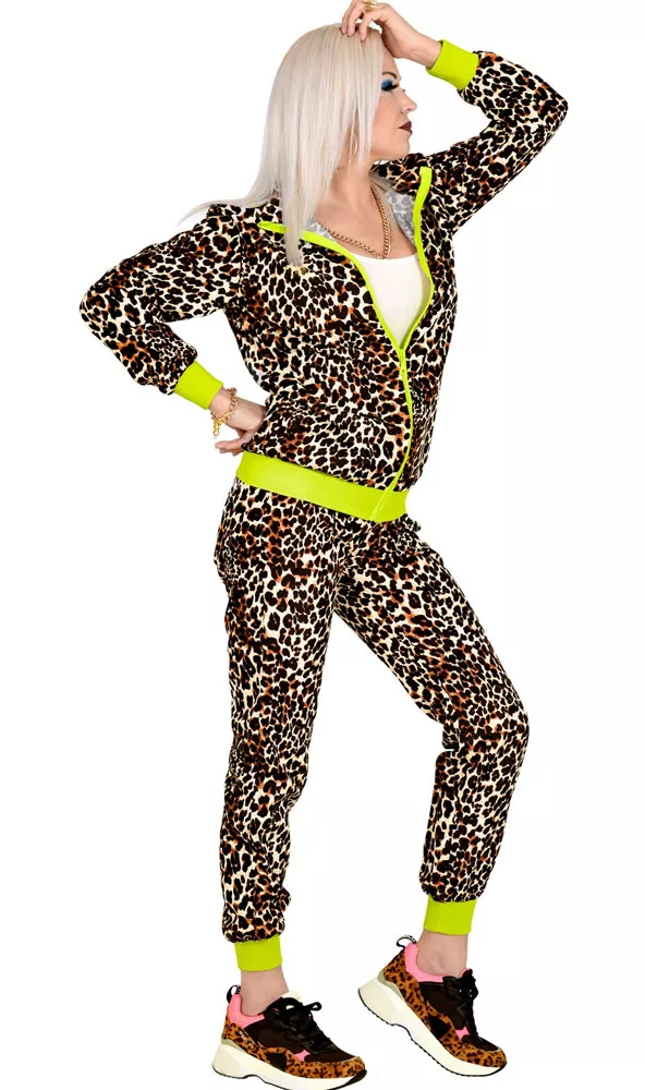 Tuta leopardata anni '80 unisex
