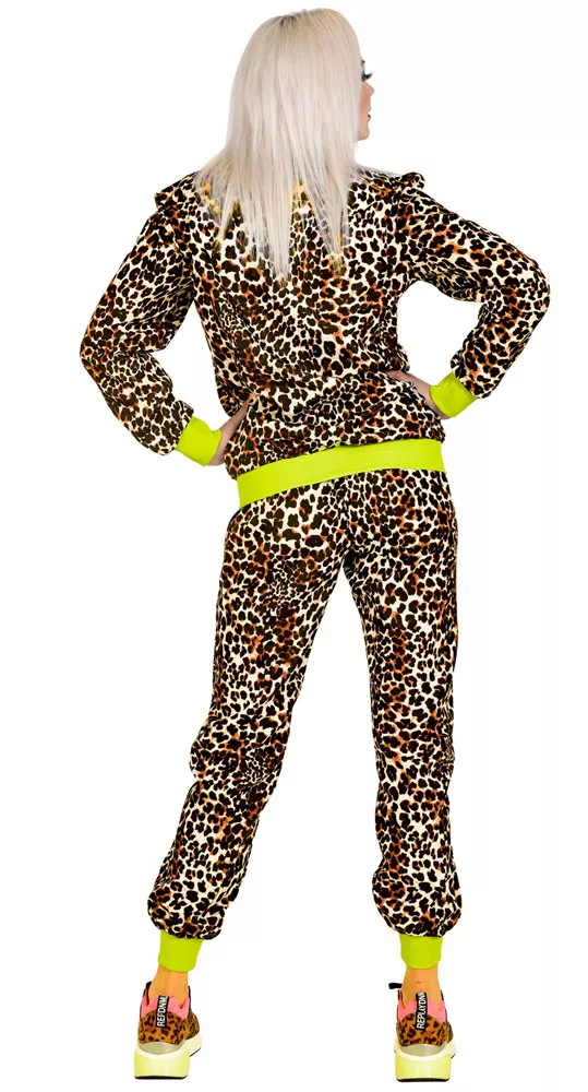 Tuta leopardata anni '80 unisex