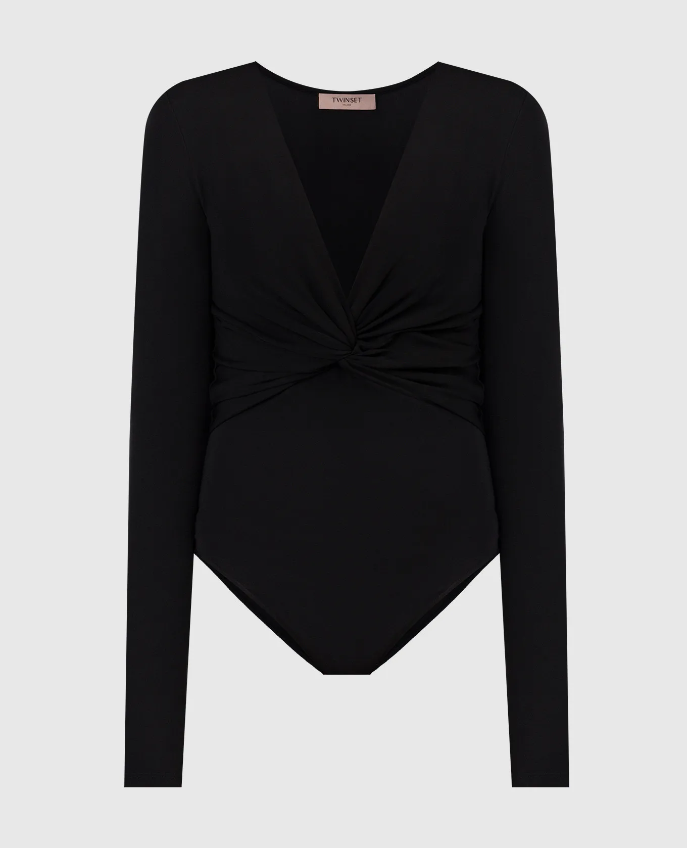 Twinset Body nero con drappeggio 241TE2131