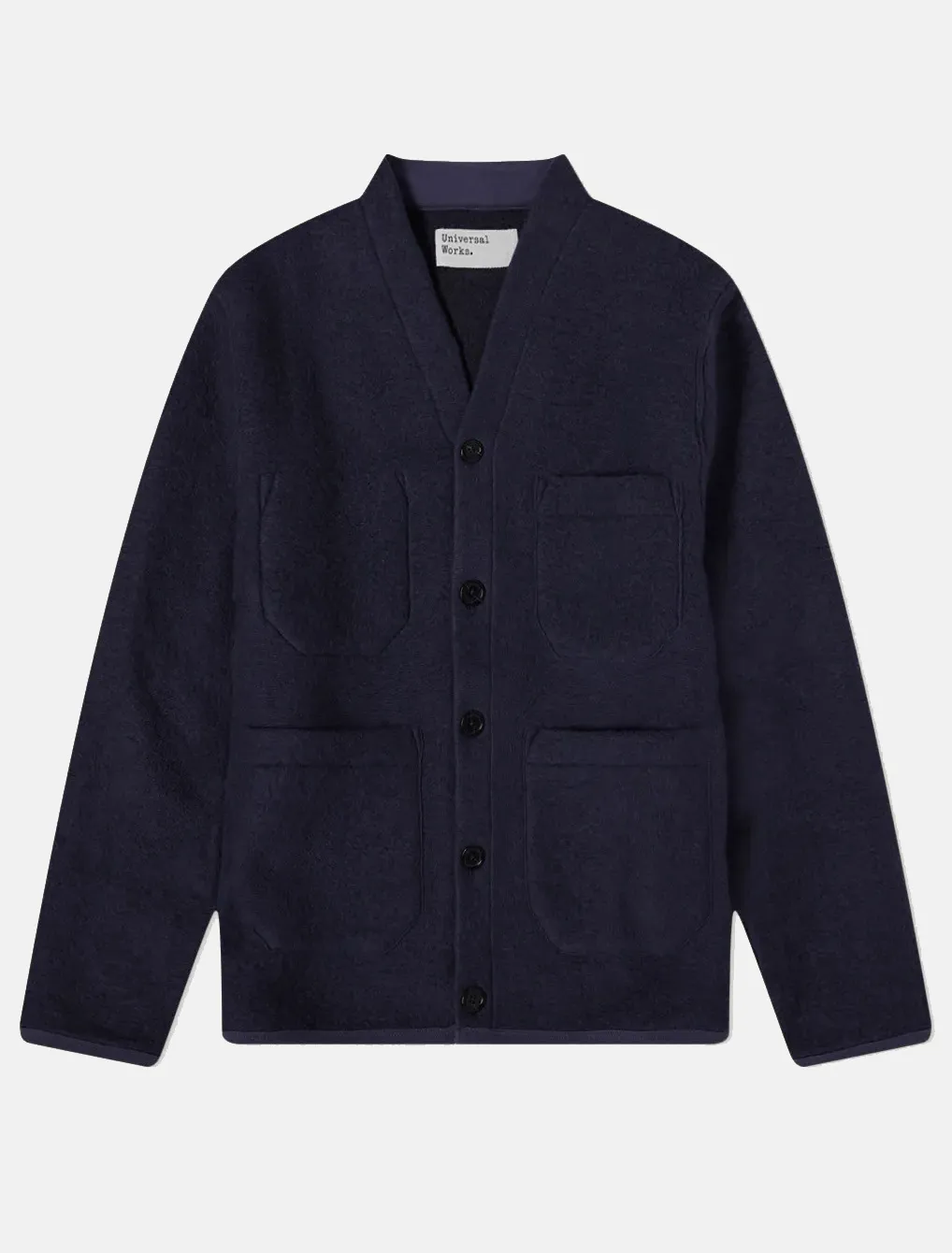 Universal Works Cardigan Wool fleece Navy