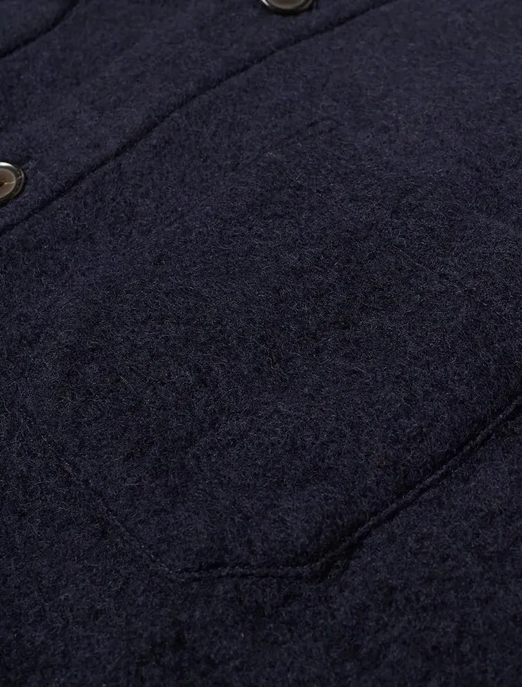 Universal Works Cardigan Wool fleece Navy