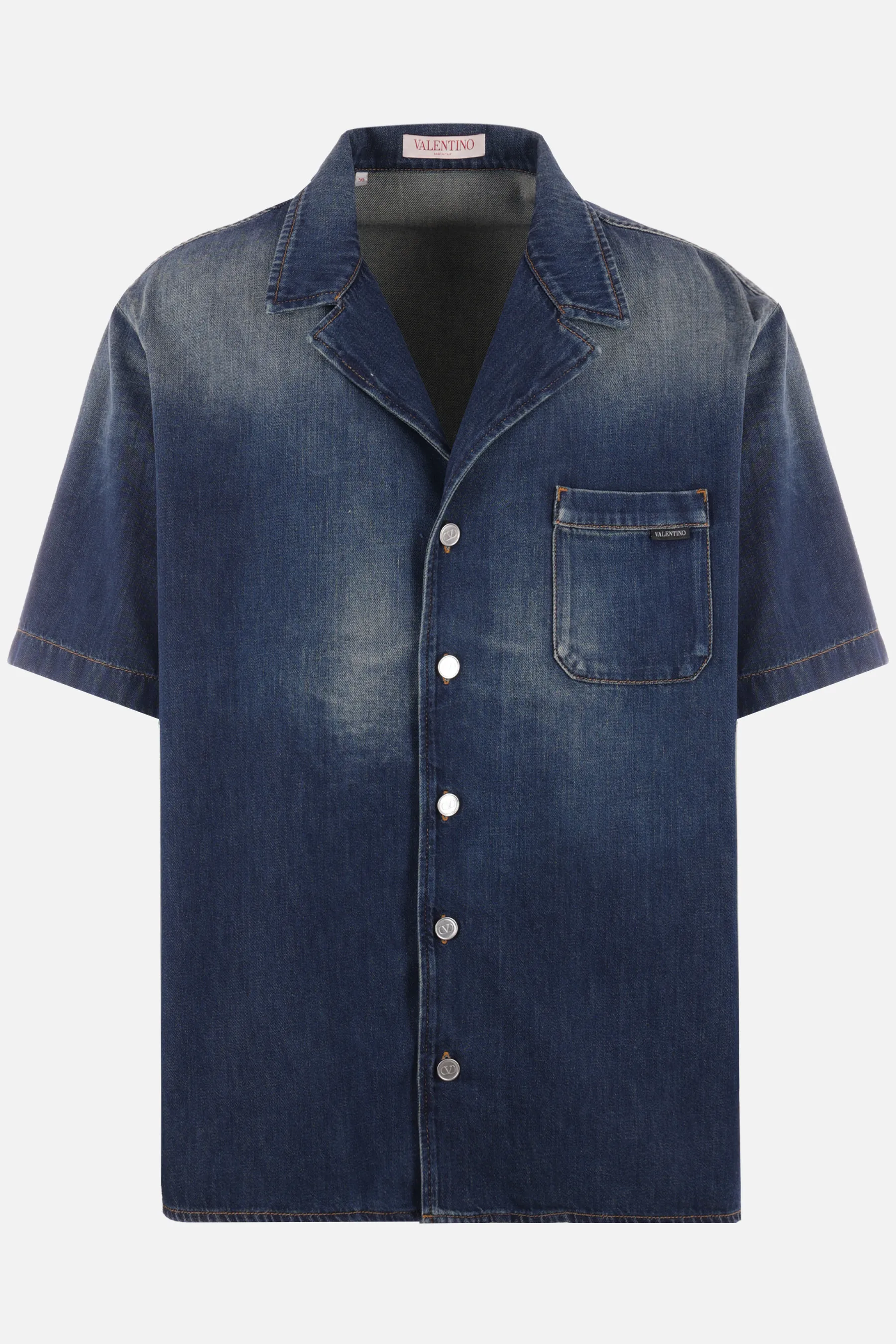 VALENTINO GARAVANI camicia a maniche corte in denim