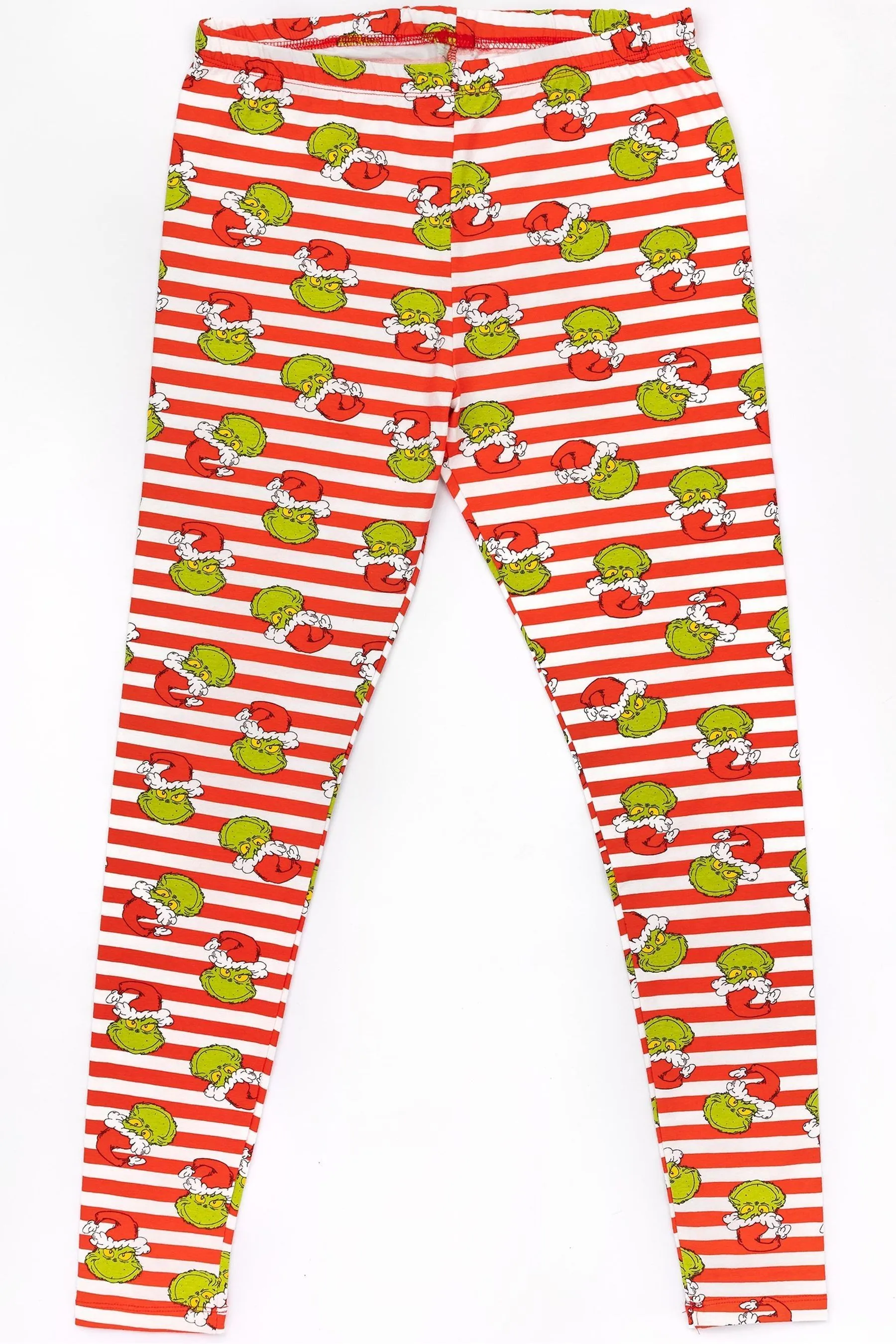 Vanilla Underground The Grinch Unisex Merry Grinchmas Slogan Long Sleeve Long Leg 100% Cotton Pyjama Set    