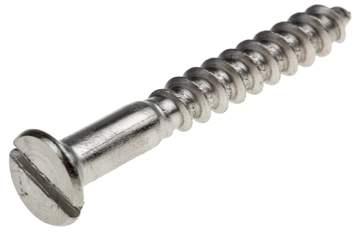 Vite per legno Svasata in Acciaio inox RS PRO 40mm, filettatura No. 10, guida Scanalatura