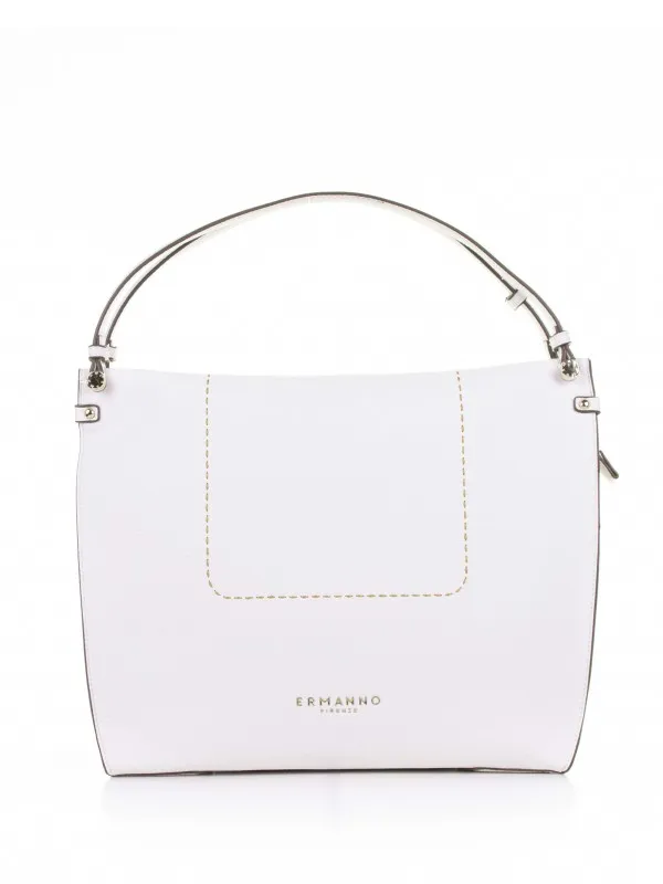 White Petra shopping bag in leather