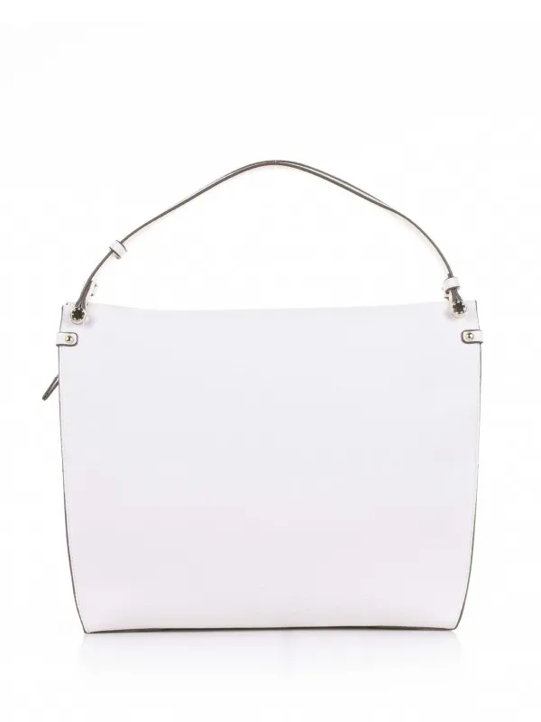 White Petra shopping bag in leather