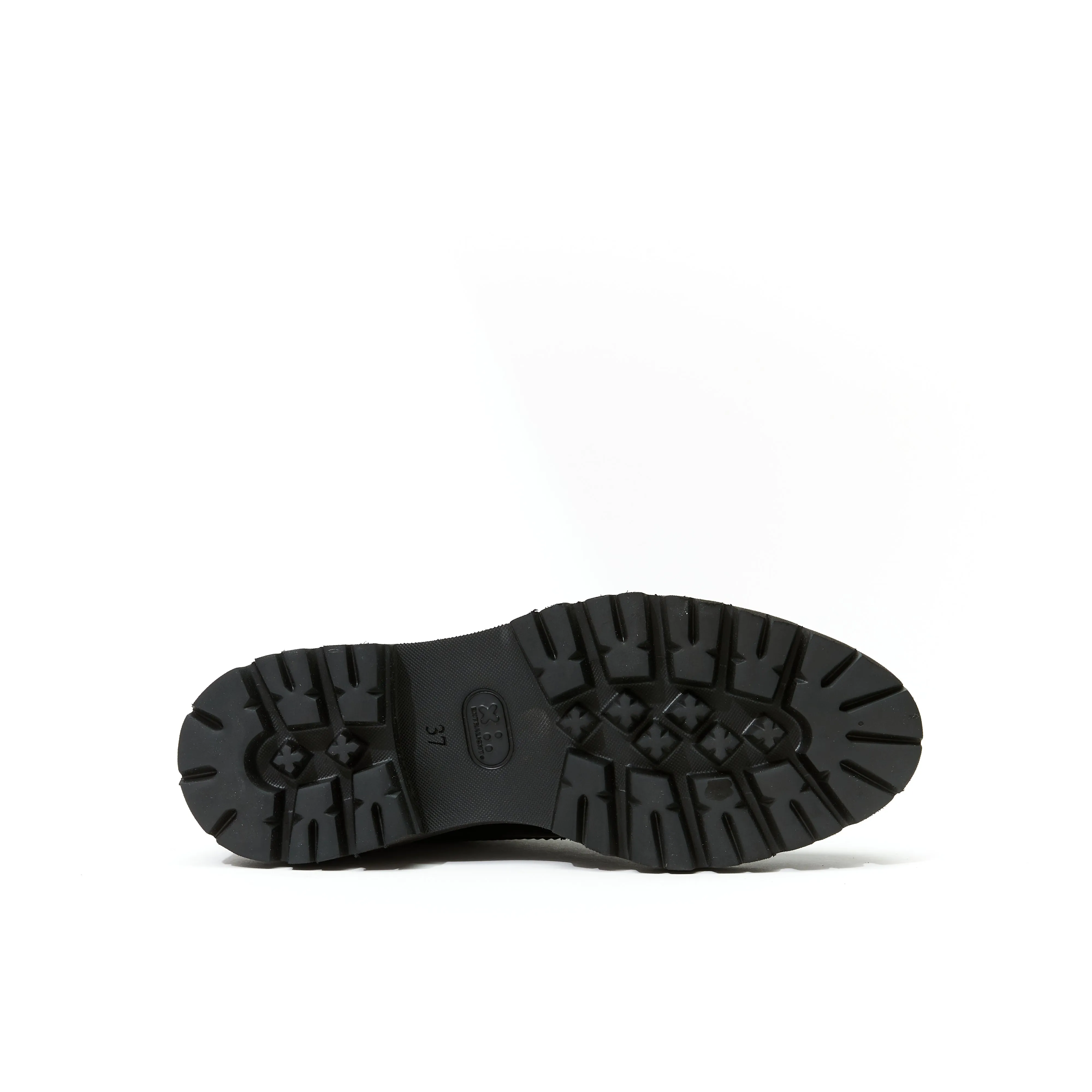Wing tip derby boot dark brown