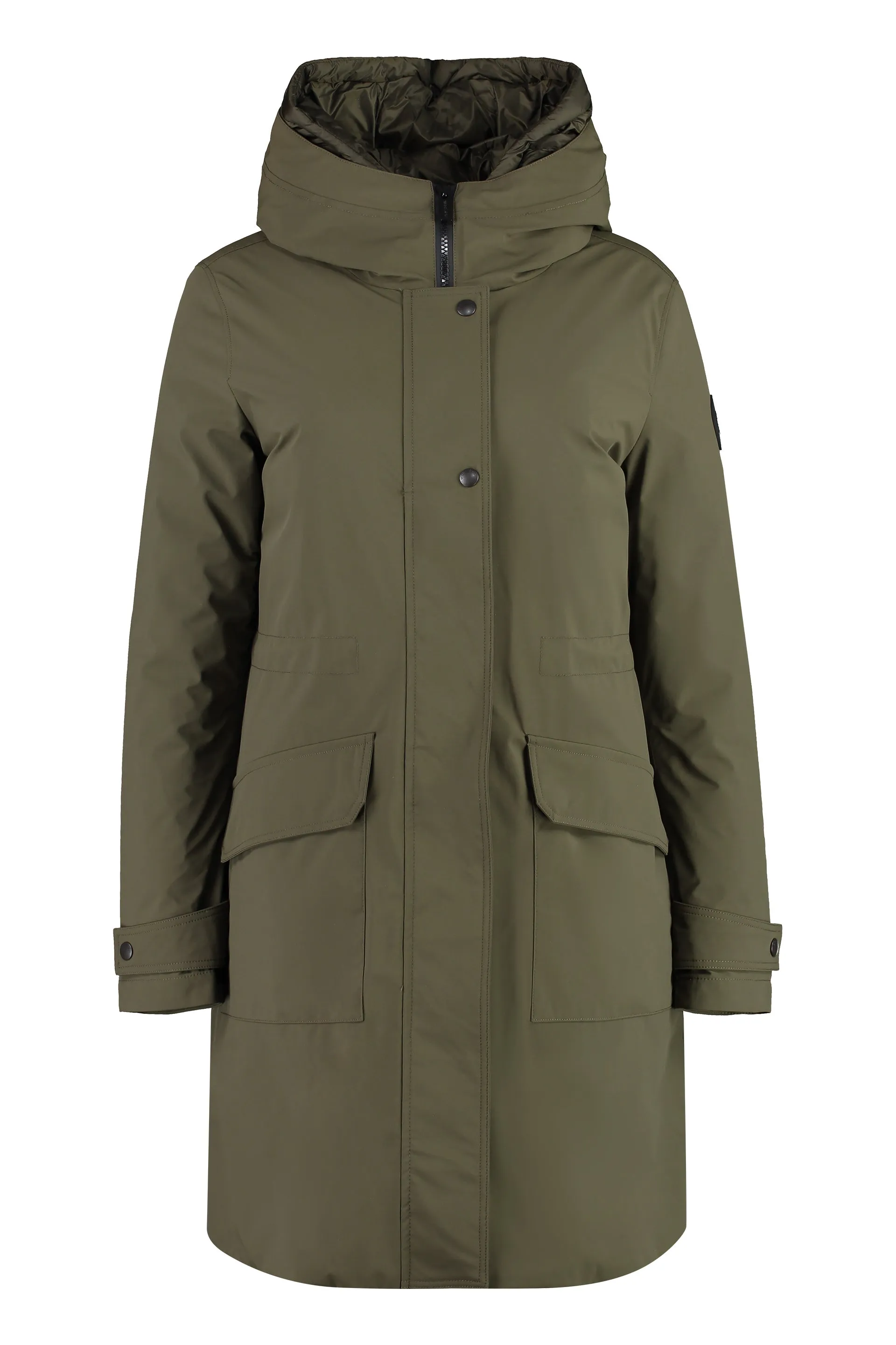 Woolrich Parka Military in tessuto tecnico con piumino interno removibile