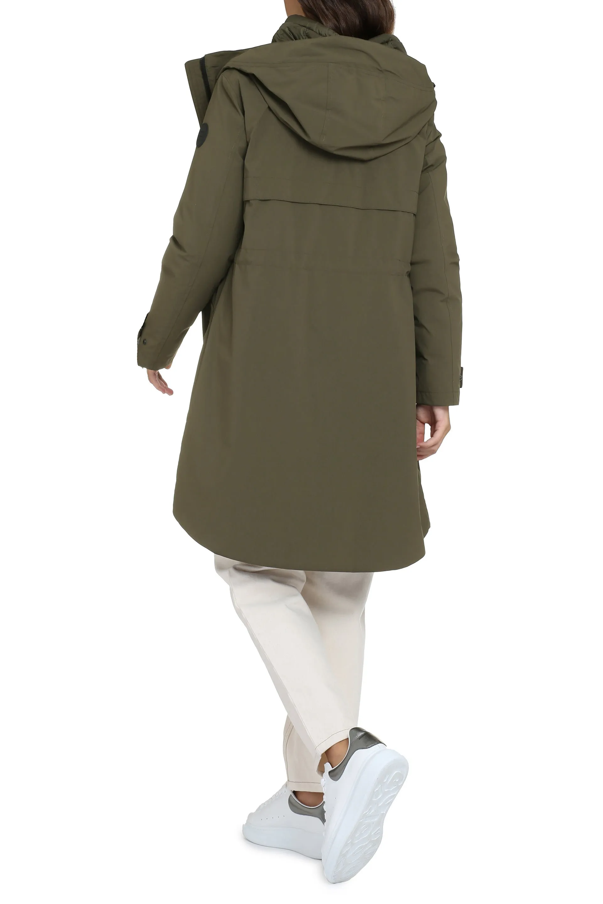 Woolrich Parka Military in tessuto tecnico con piumino interno removibile