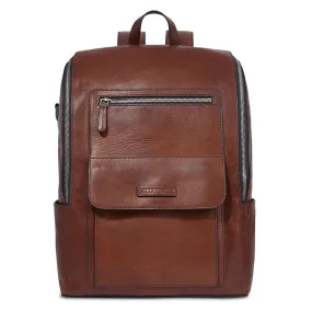 Zaino Uomo con Zip THE BRIDGE linea Alberto in Pelle Marrone