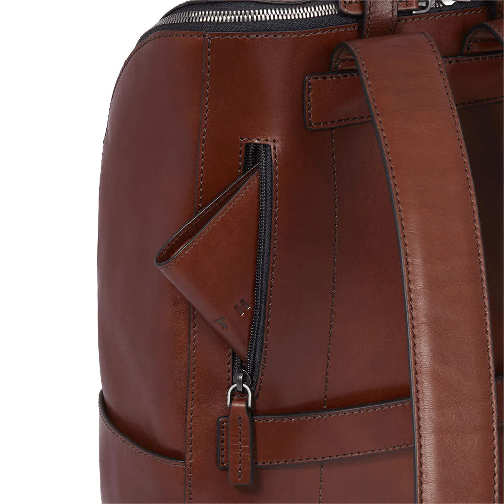 Zaino Uomo con Zip THE BRIDGE linea Alberto in Pelle Marrone