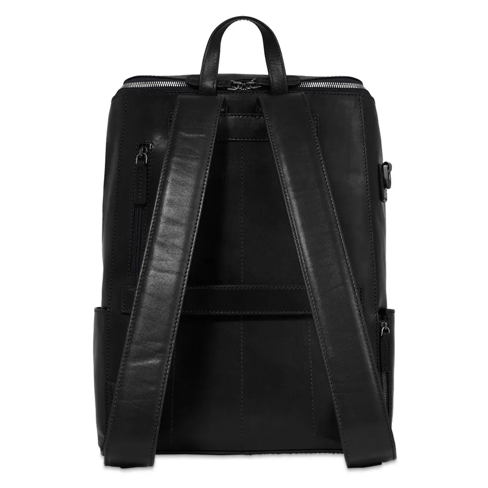 Zaino Uomo con Zip THE BRIDGE linea Alberto in Pelle Nera