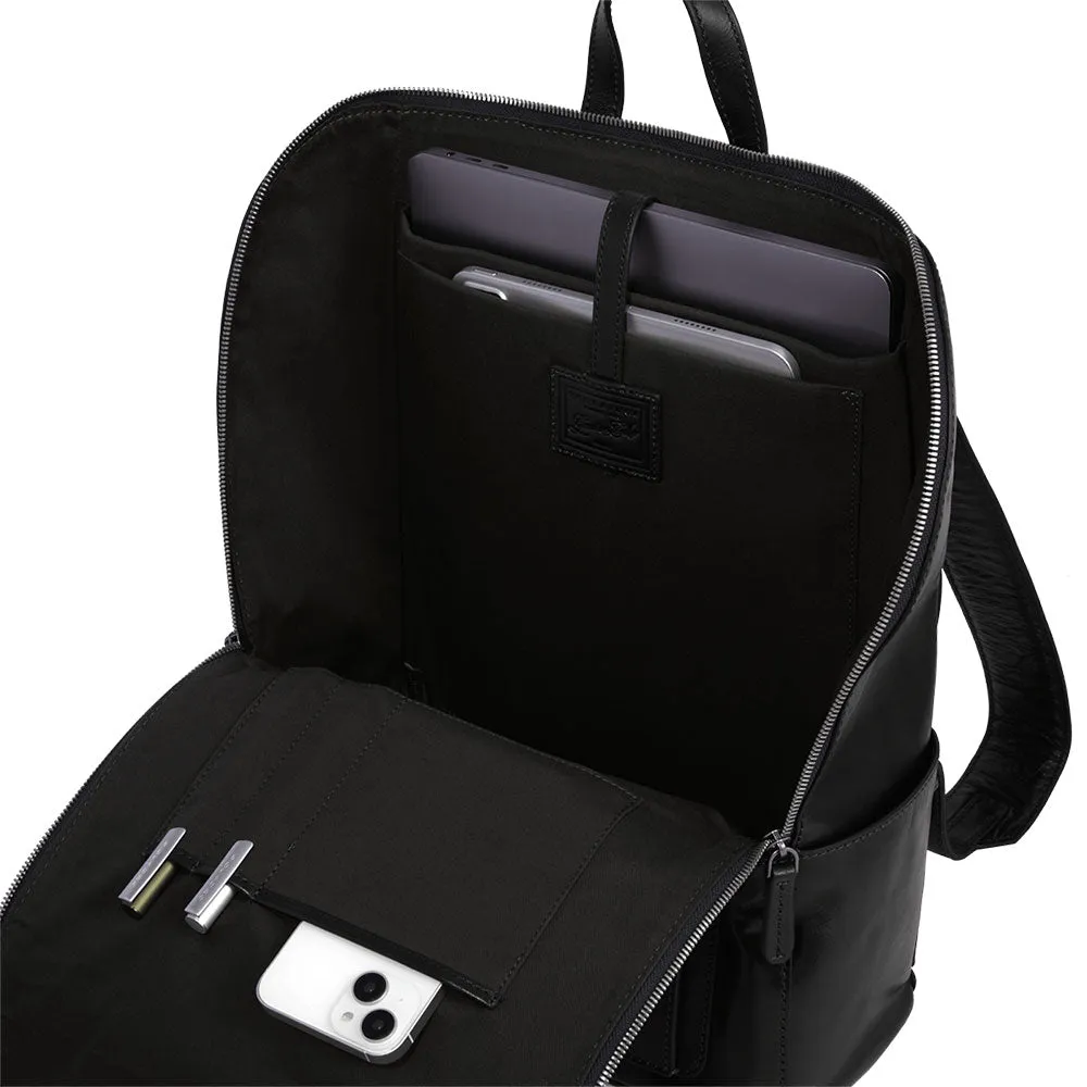 Zaino Uomo con Zip THE BRIDGE linea Alberto in Pelle Nera