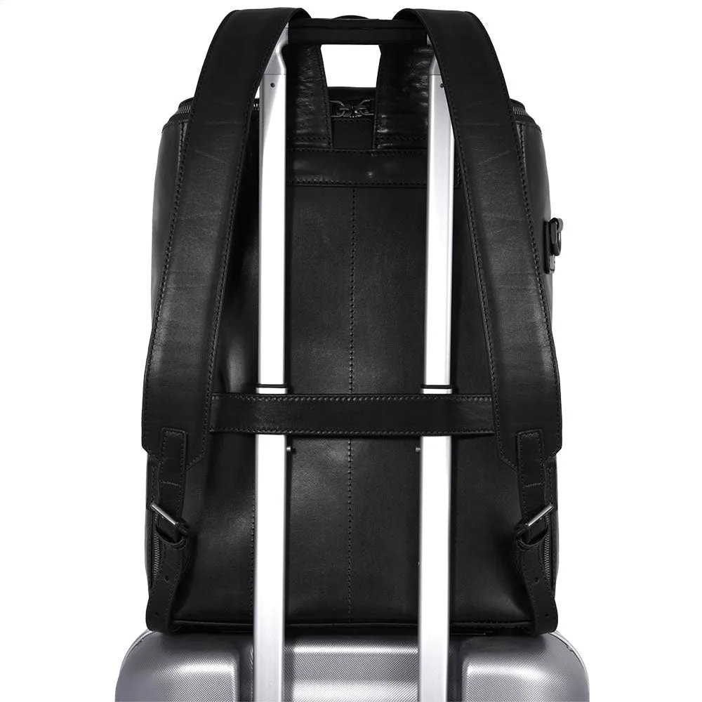 Zaino Uomo con Zip THE BRIDGE linea Alberto in Pelle Nera