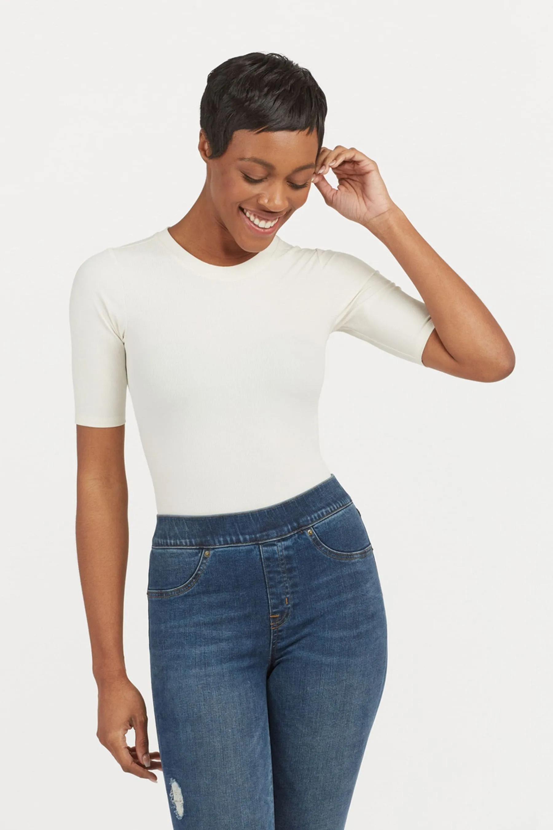 ® Spanx Suit Yourself - Body contenitivo Manica corta a coste